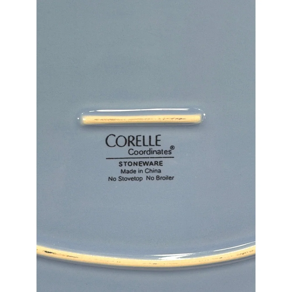 Corelle Coordinates Blue Oval Serving Platter‎ Stoneware 17.5